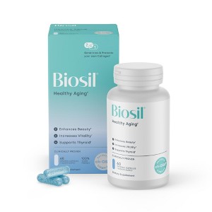 Biosil Healthy Aging - 60 Capsules - Beauty, Vitality & Thyroid Support - with Patented ch-OSA & Selenium - 30-Day Supply - 1 of 4
