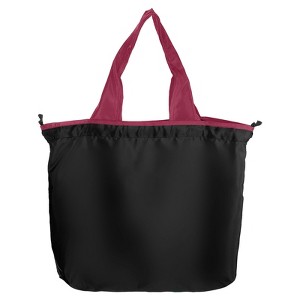 Unique Bargains Reusable Foldable Washable Shopping Totes Drawstring Lightweight Grocery Bag - 1 of 4