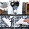Vintage Floral Area Rug - Machine Washable, Waterproof, Super Soft Faux Wool Carpet, Non-Slip Low Pile, Kid & Pet Friendly, for Bedroom, Living Room - 4 of 4