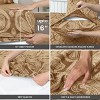 4 Piece Bed Sheets Printed Microfiber Sheet Set Ultra Soft, Easy Care Paisley Printed Sheets - Lux Decor Collection - 3 of 4