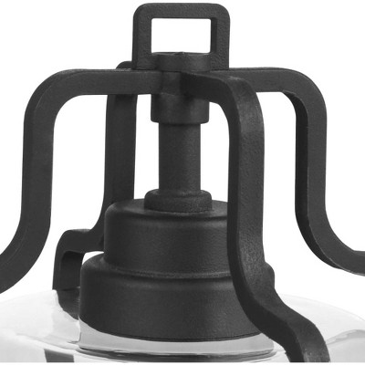 Benton Harbor Black Composite Polymer Outdoor Post Lantern
