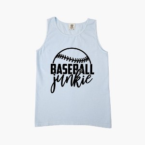 Simply Sage Market Women's Baseball Junkie Garment Dyed Heavy Weight Tank - 1 of 2