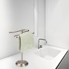 J&V TEXTILES Classical Steel Towel Rack Holder Stand with 2 Hanging Rings for Bathroom Vanity Countertops - Space Saving Hand Towel Holder - 3 of 4