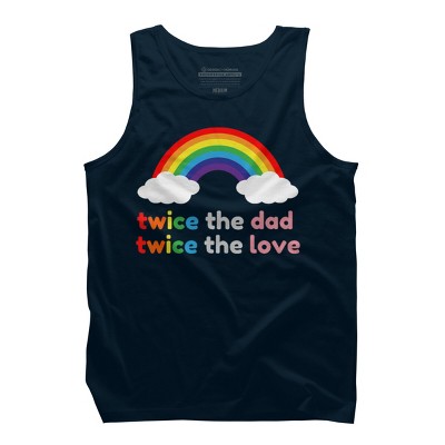 Adult Design By Humans Rainbow Twice The Dad & Love By Tank Top