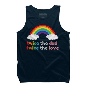 Adult Design By Humans Rainbow Twice The Dad & Love By Tank Top - 1 of 2