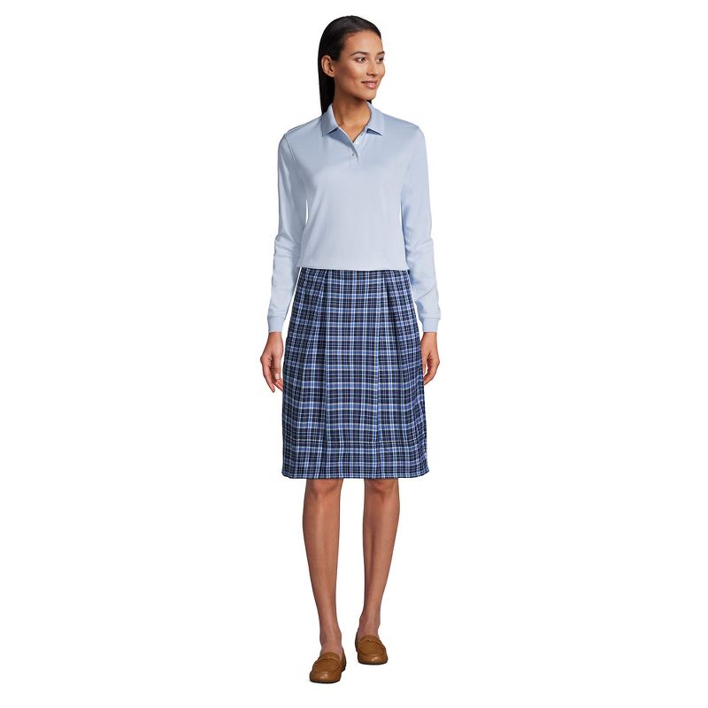 Lands' End School Uniform Women's Tall Long Sleeve Interlock Polo Shirt, 4 of 5