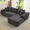 108" Cloud Sectional Sofa with Left Chaise, Deep Seat Modular Couch, Plush Corduroy Upholstered Sofa, No Assembly Required,Living Room Sofa - 3 of 4