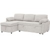 TiramisuBest 86" Gray Upholstered Pull-Out Sofa Bed - 2 of 4