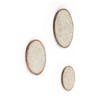 Brewster (Set of 3) Zev Wood Mosaic Wall Arts: Modern Abstract Carvings, 3 Wall Sculptures, D Ring Mount - 4 of 4
