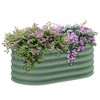 Okak 16.5"H/12"H Galvanized Raised Garden Bed Kit, Elevated Outdoor Planter Box with Safety Edging, Easy DIY for Flowers, Herbs, Vegetables - 3 of 4
