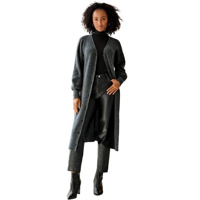 ellos Button Front Duster Cardigan