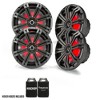 Kicker Marine Radio 46KMC2 and 8" Charcoal Marine LED Speakers (QTY 2) 1 pairs of OEM replacement speakers - 3 of 4