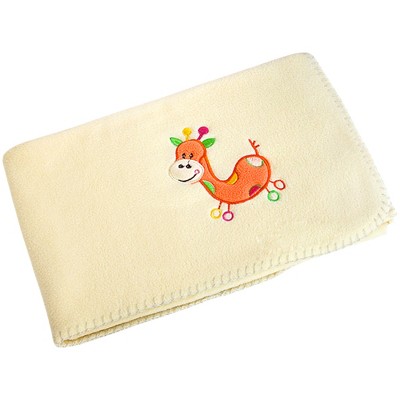 Slickblue Embroidered Coral Fleece Throw Blanket for Kids - Soft & Cozy, 29.5" x 39.4", Multiple Design & Color Options