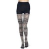 Memoi Diamond Fair Isle Patterned Cotton Blend Sweater Tights - image 2 of 4