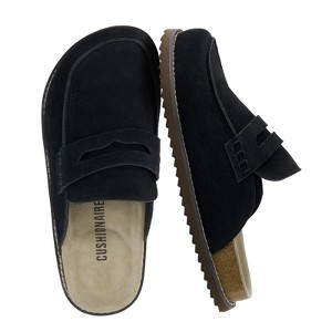 CUSHIONAIRE Zola Women’s Penny Clog Mule – Suede Slip-On with Memory Foam, Cork Footbed & Flexible Outsole - 1 of 4
