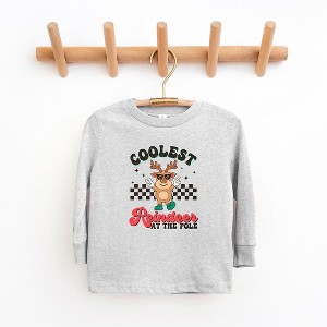 The Juniper Shop Coolest Reindeer At The Pole Toddler Long Sleeve Tee - 1 of 3