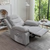 Power Velvet Recliner Chair with Adjustable Massage Function, One Side Pockets, Heating System - 2 of 4