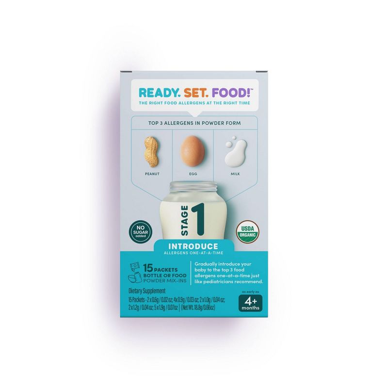 Ready, Set, Food! Early Allergen Introduction Mix-ins Baby Meals - Stage 1 - 1oz, 1 of 17