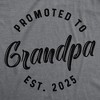 Mens Funny T Shirts Promoted To Grandpa 2025 Sarcastic Family New Baby Graphic Tee For Men - Crazy Dog Men's T Shirt - 2 of 4