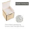 Itopfox Silver Knot Ball Decor 1 Piece 3.3 x 3.3 x 3.15 Inch Ceramic Minimalist Accent for Shelf Desk Entry Table Living Room - 3 of 4