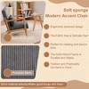 PAGED Accent Chair with Coffee Table, Mid-Century Modern Living Room Chairs with Robust Rubberwood Frame for Office - 2 of 4