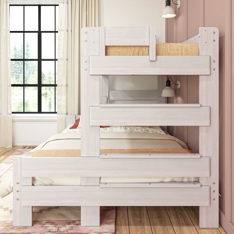 Max & Lily Farmhouse Twin XL over Queen Bunk Bed, 4 of 6