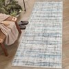 Indoor Modern Abstract Stripe Area Rugs Easy Care Washable Soft Low Pile Non Slip Foldable Lightweight Carpet for Bedroom Living Room - 2 of 4