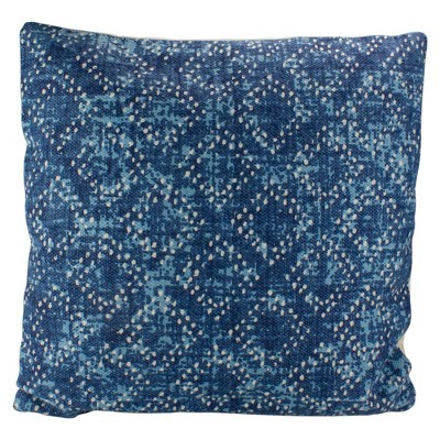 Northlight 22.5" Blue Dotted Diamond Square Throw Pillow