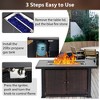44" Propane Fire Pit Table, 50000BTU Outdoor Gas Fire Pit Table with Separate Storage Space - 4 of 4