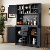 Modern Sideboard Buffet With Storage, Coffee Bar Cabinet With Adjustable Shelves And Drawers, Sideboard Buffet Cabinet-Cuddlewood - 2 of 4