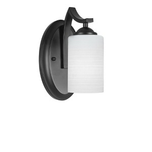 Toltec Lighting Zilo 1 - Light Sconce in  Matte Black with 4" White Matrix Shade - 1 of 1