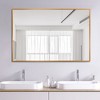Dovelina Modern Rectangle Metal Frame Bathroom Vanity Mirror Decorative Wall Mirror - 2 of 4