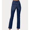 Women's Wo's Mandie Curvy Mid Rise Ankle Straight Slim Jeans - RISEN - 3 of 4