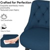 JUJABU 26"H Swivel Bar Stools Set of 2, with Backs, Upholstered and Solid Wood Legs - 4 of 4
