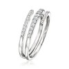 Ross-Simons 0.33 ct. t.w. Diamond Wrap Ring in Sterling Silver - 3 of 4