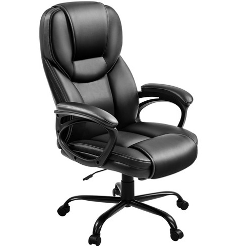 Gray High Back Executive Premium Faux Leather Office Chair with Back  Support, Armrest and Lumbar Support