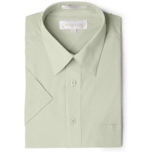 Marquis Men's Short Sleeve Dress Shirt, Cotton Blend Broadcloth, Classic Fit - Work, Events & Casual Wear - 1 of 3