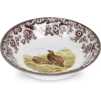 Spode Woodland Ascot Cereal Bowl, 8 Inch, Made in England from Fine Earthenware, Assorted Birds