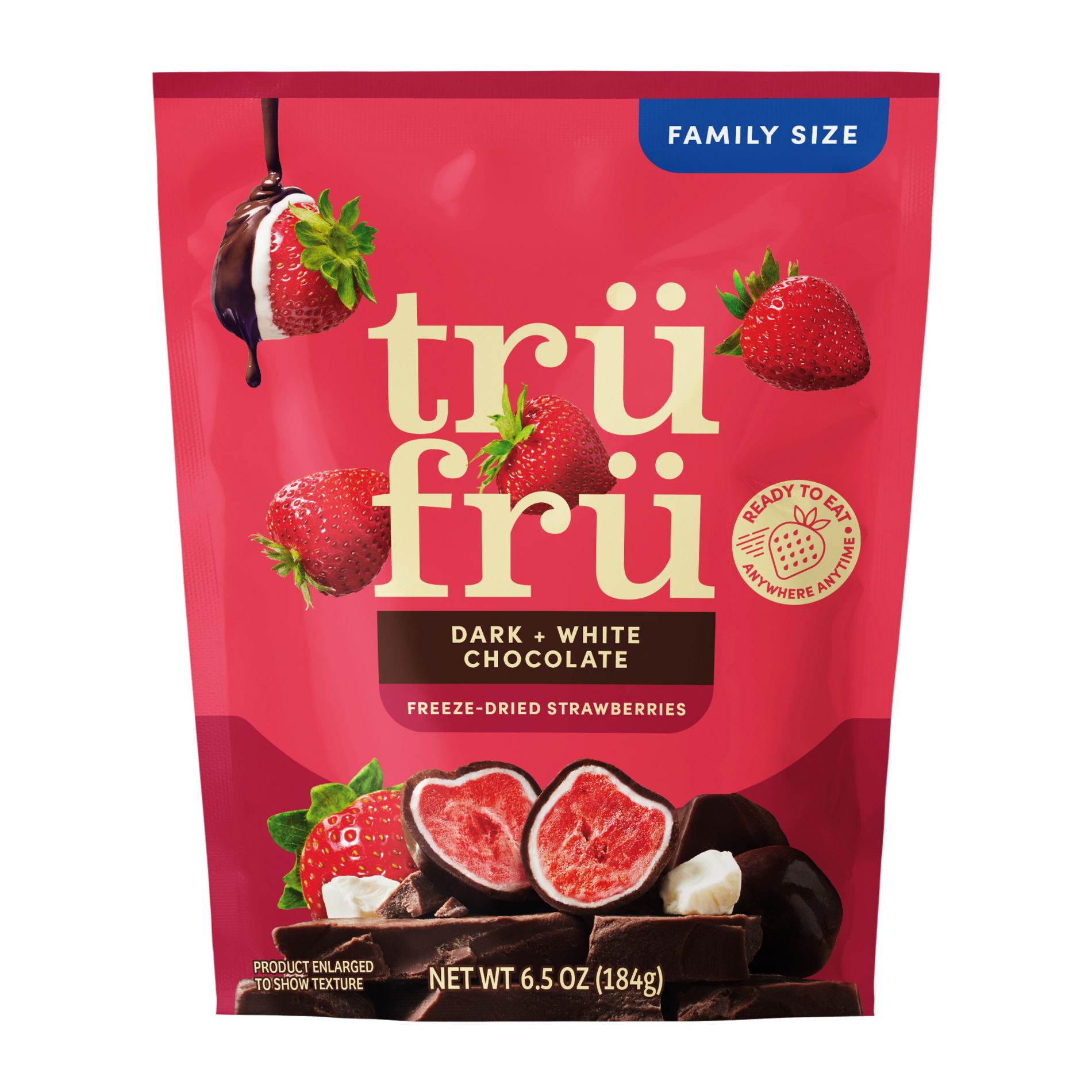 Tru Fru Freeze Dried Strawberries in Dark Chocolate - 6.5oz