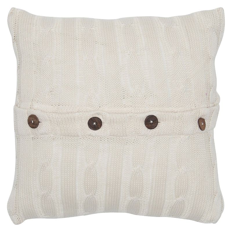 18"x18" Sweater Knit Square Throw Pillow - Rizzy Home, 1 of 7