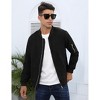 Men's Bomber Jackets Faux Suede Lightweight Flight Jacket Zip Up Active Coat - 3 of 4
