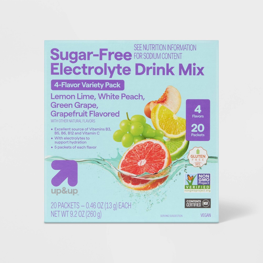My fav electrolytes: Sugar Free Hydration Supplement Powder - Variety Pack - 9.2oz/20ct - up&up™