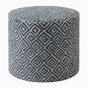 Wovenbyrd Hampton 19" Round Pouf Ottoman - 1 of 4