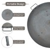 Sunnydaze Outdoor Camping or Backyard Round Cast Iron Rustic Fire Pit Bowl with Handles - 4 of 4