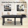 Dolonm 31.5" Wide - Quality Leather Beauty Spa Furniture Massage Table Bed Iron on Round Legs Facial Bed Beauty Bed - 4 of 4