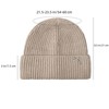 Anna-Kaci Women's Ribbed Knit Beanie Hat with Folded Cuff and Metal Bow Accent for Casual Looks - 2 of 2