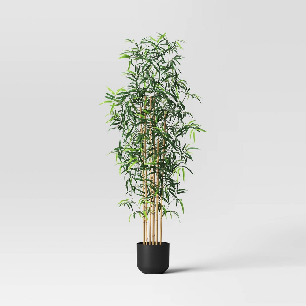 Photos - Garden & Outdoor Decoration Faux Bamboo Artificial Tree Green - Room Essentials™