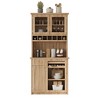 Bella Depot 74.8'' Tall Kitchen Pantry Storage Cabinet Freestanding Buffet with Hutch - 3 of 4