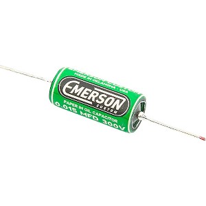 Allparts Allparts Emerson Custom Paper-in-Oil Capacitors 0.015uf Green & Cream, Single - 1 of 1