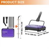 JANSNO Large Capacity Manual Carpet Sweeper - Non-Electric, with Comb, Cleans Dust/Pet Hair - 3 of 4